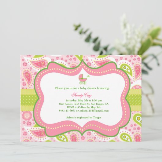 Invitation de baby shower (Debout devant)