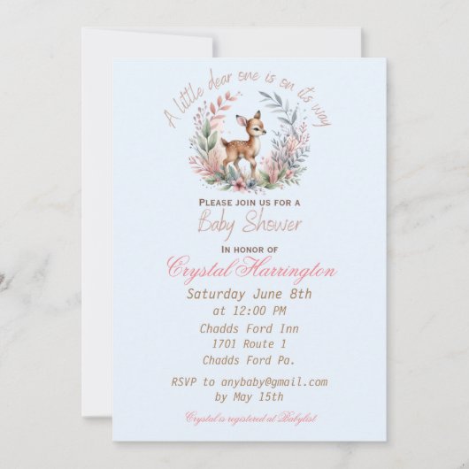 Invitation de Baby shower (Devant)