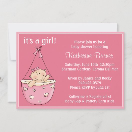 Invitation de baby shower (Devant)