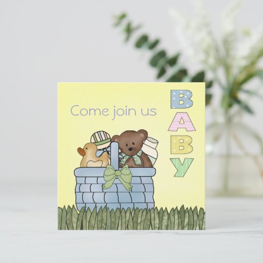 Invitation de baby shower (Debout devant)