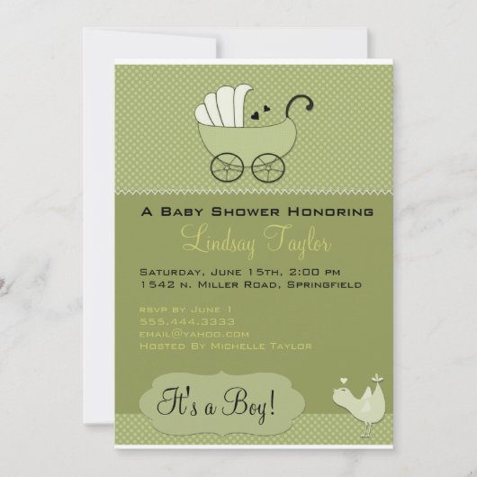 Invitation de baby shower (Devant)