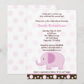 Invitation de Baby shower 5 x 7 de Mod Elephant d (Devant / Derrière)