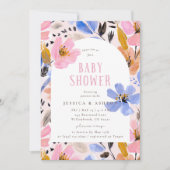 Invitation de baby shower à arche florale (Devant)