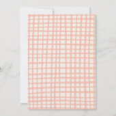 Invitation de Baby Shower à la Bordure de Gingham (Dos)