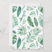 Invitation de Baby Shower à la verdure feuillue tr (Dos)