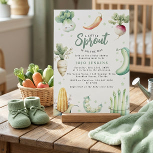Invitation de Baby shower A Little Sprout Baby