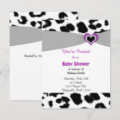 Invitation de baby shower à motif léopard (Devant / Derrière)