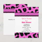 Invitation de baby shower à motif léopard (Devant / Derrière)