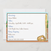 Invitation de Baby shower à thème de baseball garç (Dos)