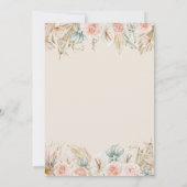 Invitation de Baby Shower à thème Herbe de la Pamp (Dos)