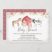 Invitation de Baby shower à thème rustique (Devant / Derrière)