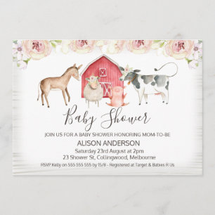 Invitation de Baby shower à thème rustique