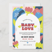 Invitation de Baby shower Abstrait moderne (Devant)
