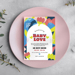 Invitation de Baby shower Abstrait moderne