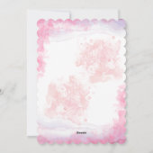 Invitation de Baby shower Abstraite d'aquarelle ro (Dos)