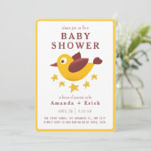 Invitation de Baby Shower Adorable (Debout devant)