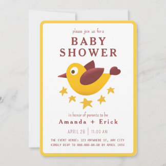 Invitation de Baby Shower Adorable