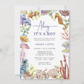 Invitation de Baby shower Ahoy (Devant)