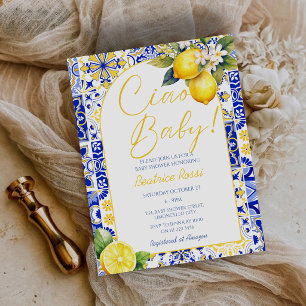 Invitation de Baby Shower Amalfi Ciao Baby à petit