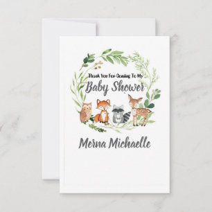 invitation de baby shower animal de la forêt