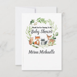 invitation de baby shower animal de la forêt
