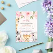 Invitation de Baby Shower Animaux de Safari Floral (Insitu (Mariage))
