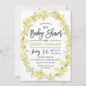 Invitation de baby shower aquarelle Couronne de Ci (Devant)