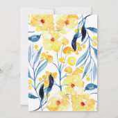 Invitation de Baby Shower, Aquarelle Florale (Dos)