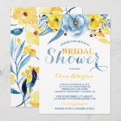 Invitation de Baby Shower, Aquarelle Florale (Devant / Derrière)
