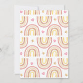 Invitation de Baby shower arc-en-ciel de Boho modi (Dos)