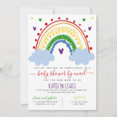 Invitation de Baby Shower Arc-en-Ciel par courrier (Devant)