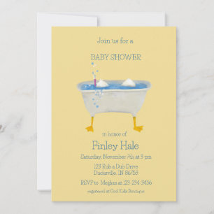 Invitation de baby shower au canard aquarelle fais