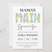 Invitation de baby shower au citron pour le chouch (Devant)