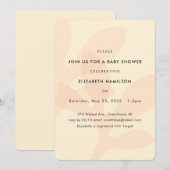 Invitation de baby shower au design de feuille sim (Devant / Derrière)