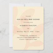 Invitation de baby shower au design de feuille sim (Devant)