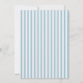 Invitation de baby shower au ruban rayé charmant (Dos)