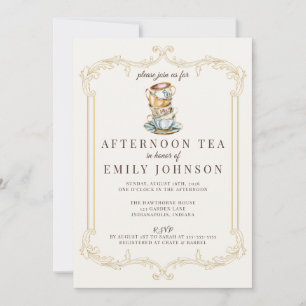 Invitation de Baby Shower au Thé de l'Après-midi
