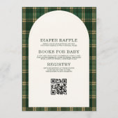 Invitation de baby shower avec code QR Ours à carr (Dos)