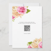 Invitation de Baby Shower avec Code QR Tasse de Th (Dos)