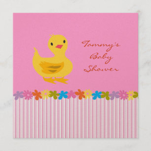 Invitation de Baby shower avec un petit canard