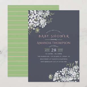 Invitation de baby shower Baby's Breath aux couleu