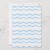 Invitation de Baby Shower Baleine Fond Ondulé (Dos)