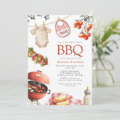 Invitation de Baby shower BBQ (Debout devant)