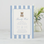 Invitation de Baby Shower Bearly Wait Thème Ours (Debout devant)