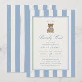 Invitation de Baby Shower Bearly Wait Thème Ours (Devant / Derrière)