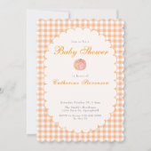 Invitation de baby shower bébé double face Citroui (Devant)