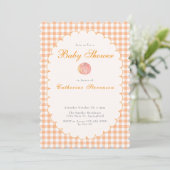 Invitation de baby shower bébé double face Citroui (Debout devant)