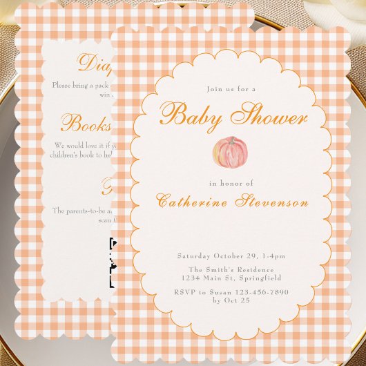 Invitation de baby shower bébé double face Citroui