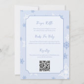 Invitation de Baby Shower Bébé Fille Flocon de Nei (Dos)