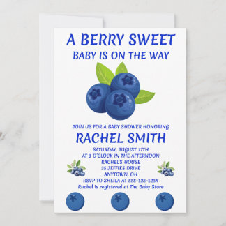Invitation de Baby Shower Berry Sweet
